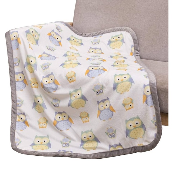 Coosey home Owl Baby Fleece Blanket with Sherpa Backing Unisex Baby 30" X 40" - Picture 1 of 5